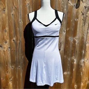 Nike White Tennis Dress with Black Trim Accents